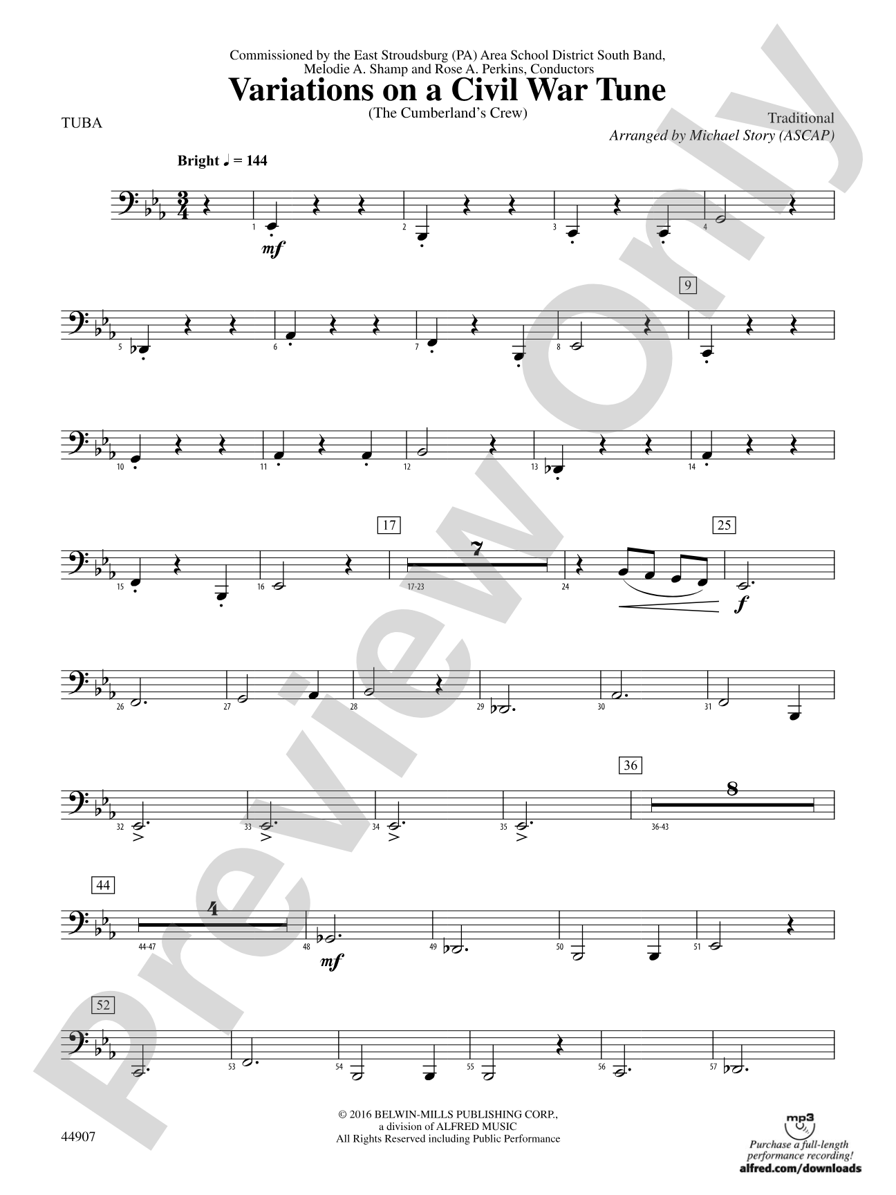 Variations on a Civil War Tune: Tuba