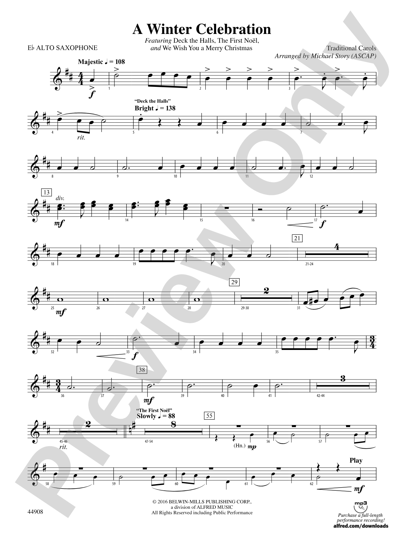 A Winter Celebration: E-flat Alto Saxophone
