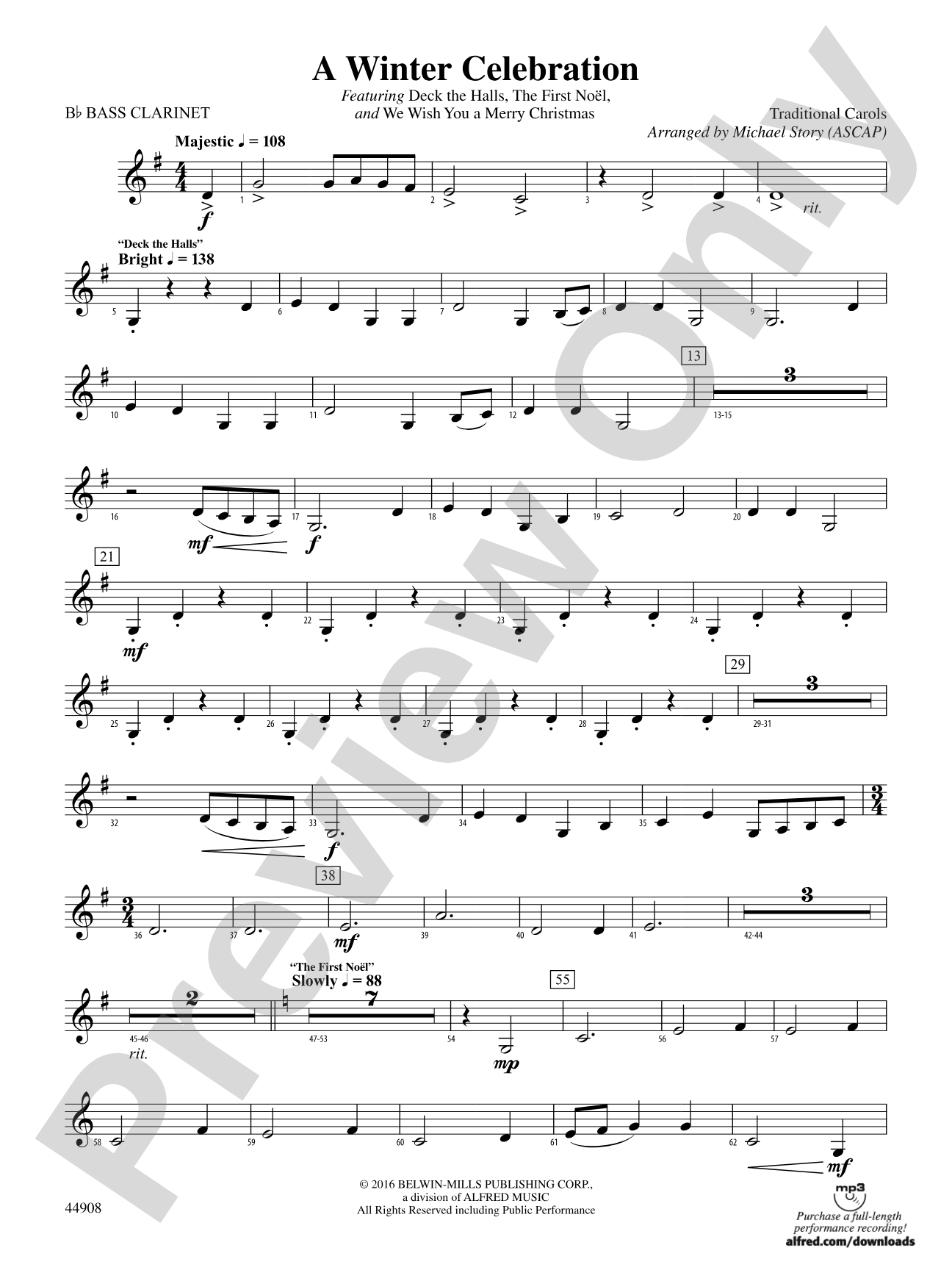 A Winter Celebration: B-flat Bass Clarinet