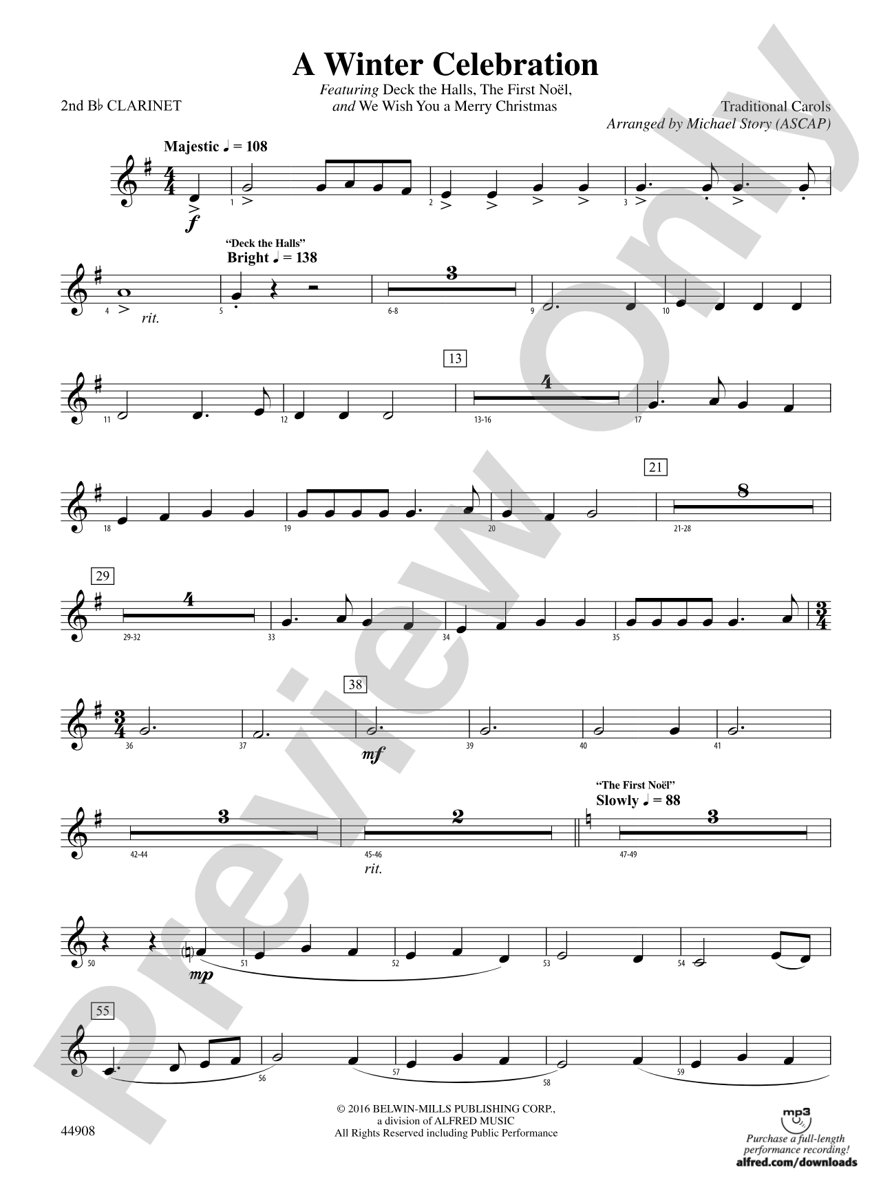 A Winter Celebration: 2nd B-flat Clarinet