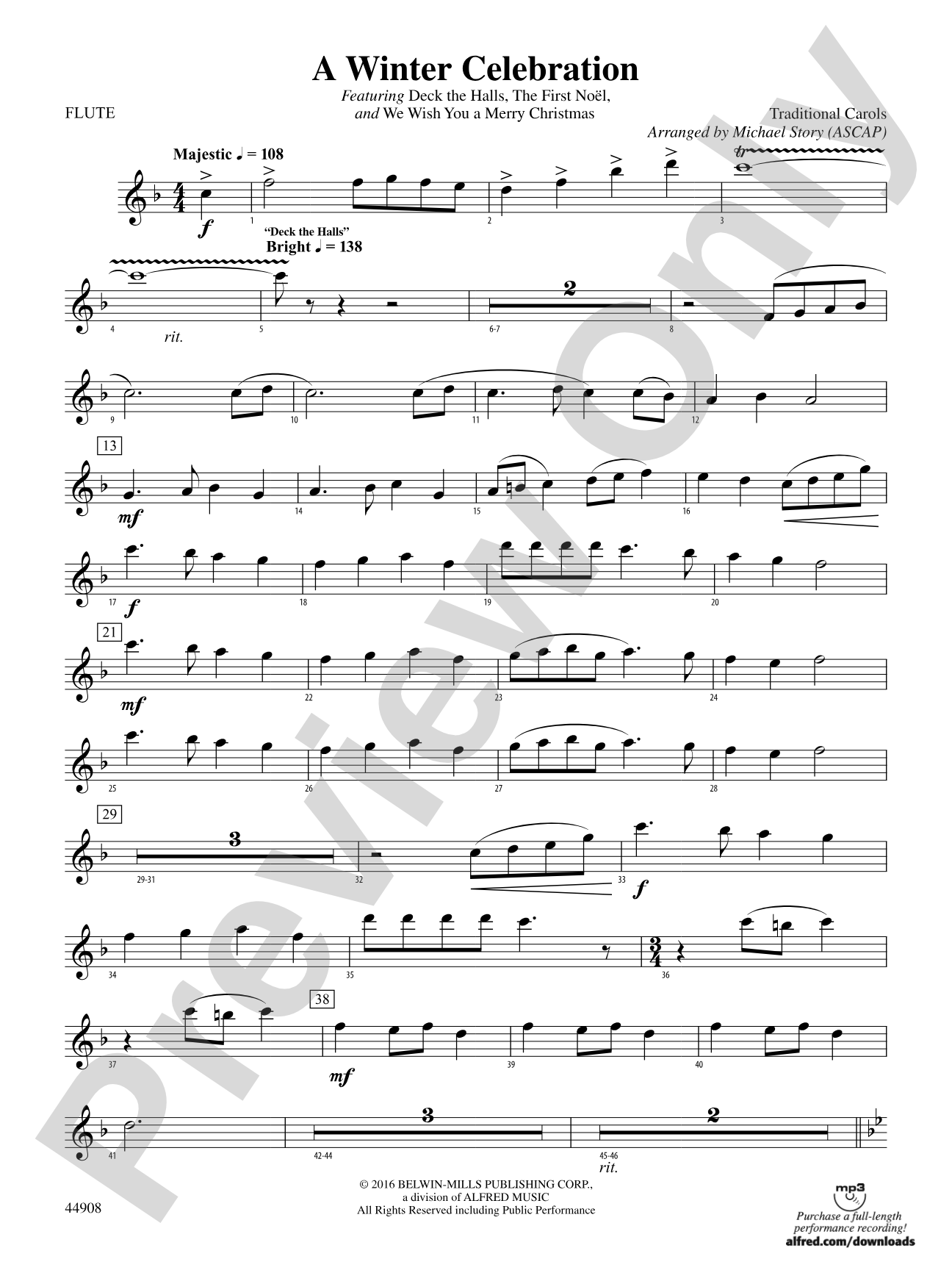 A Winter Celebration: Flute