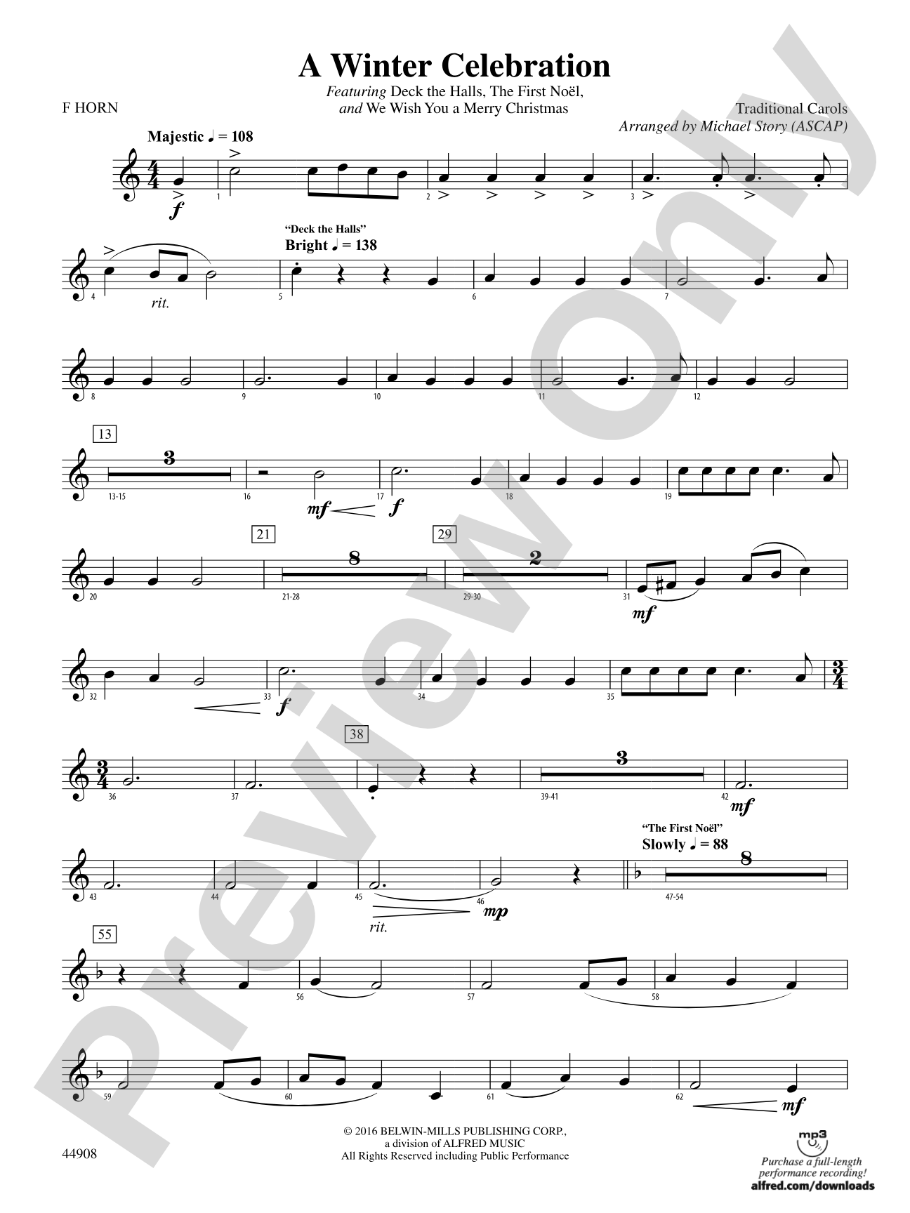 A Winter Celebration: 1st F Horn