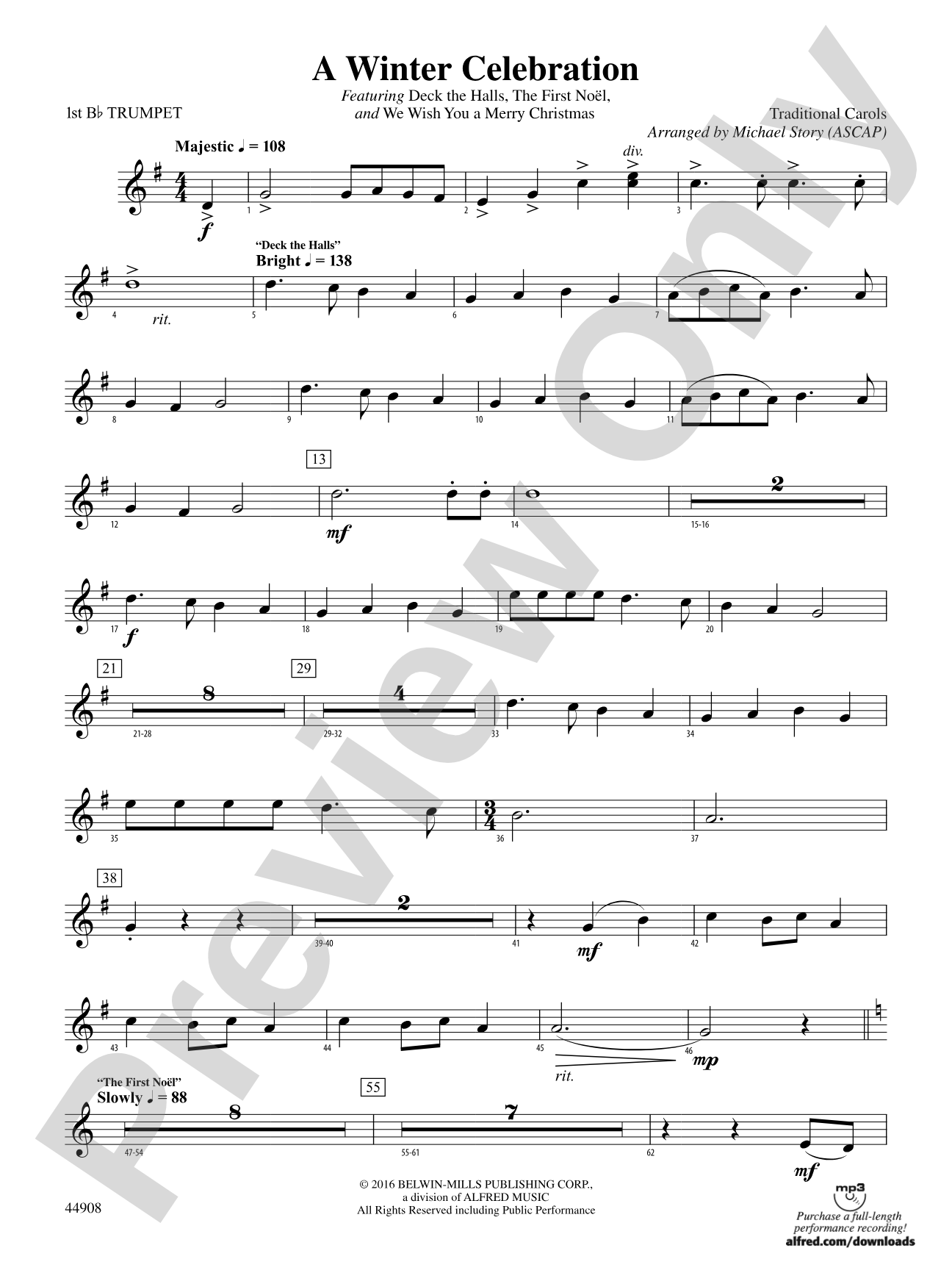 A Winter Celebration: 1st B-flat Trumpet