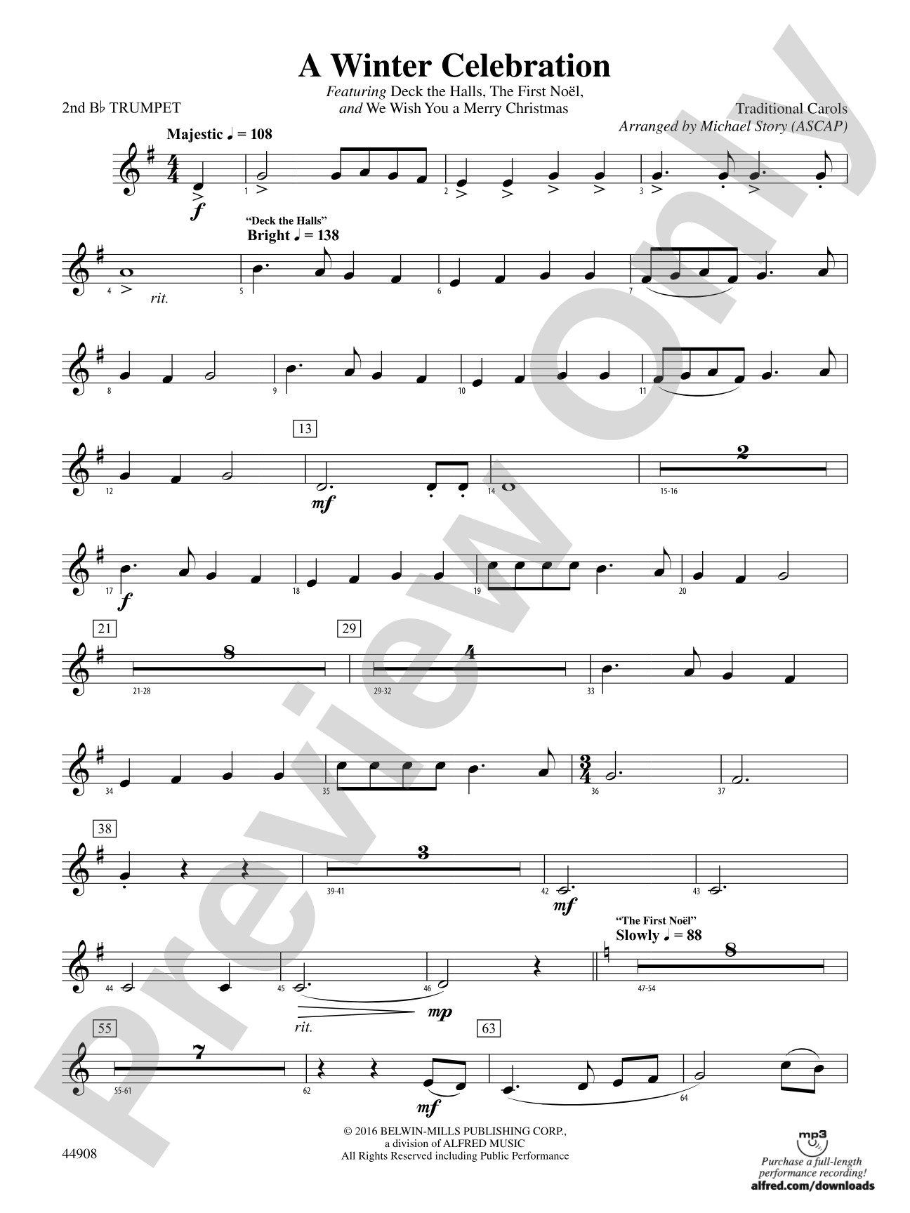 A Winter Celebration: 2nd B-flat Trumpet