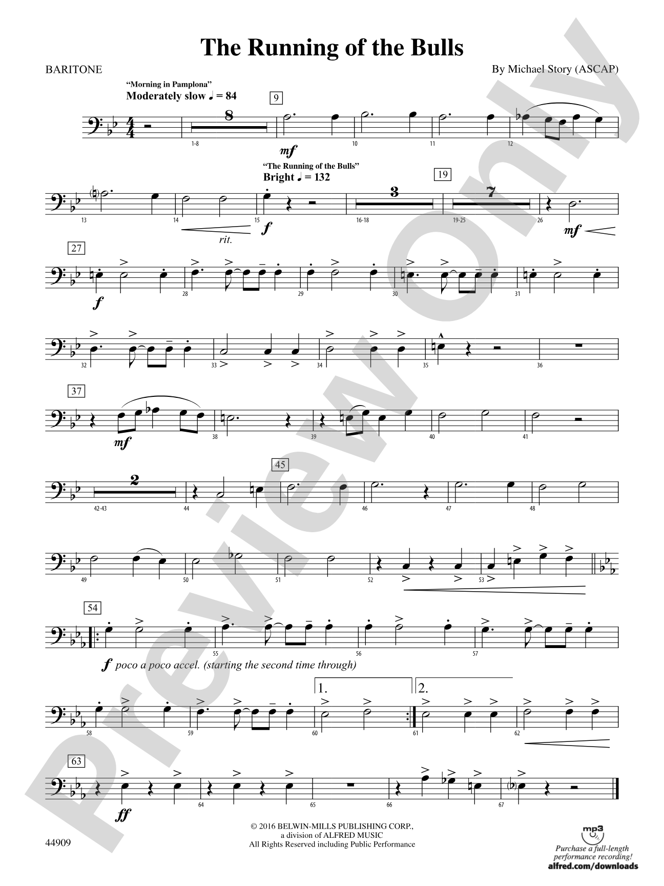 The Running of the Bulls: Baritone B.C.
