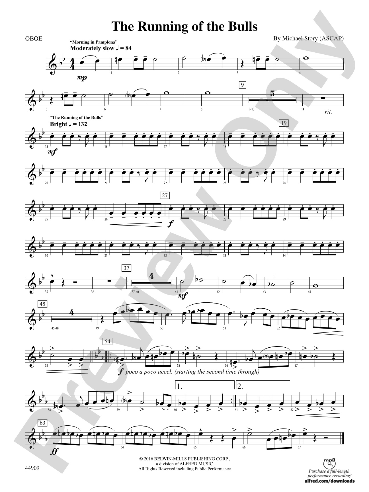 The Running of the Bulls: Oboe