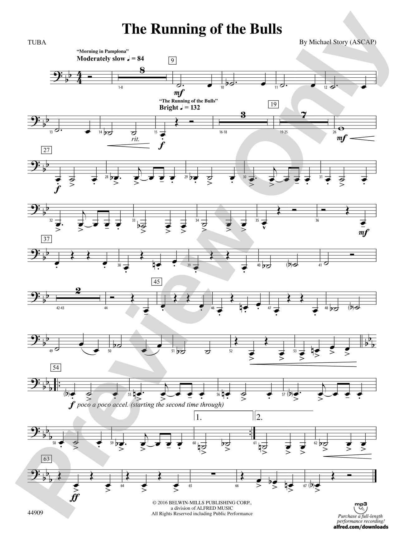 The Running of the Bulls: Tuba