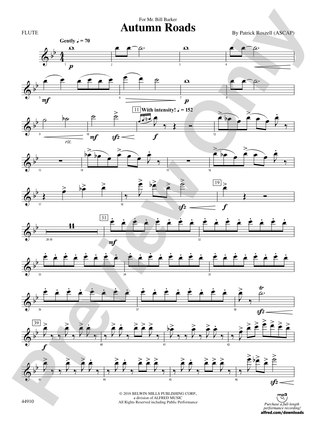 Autumn Roads: Flute