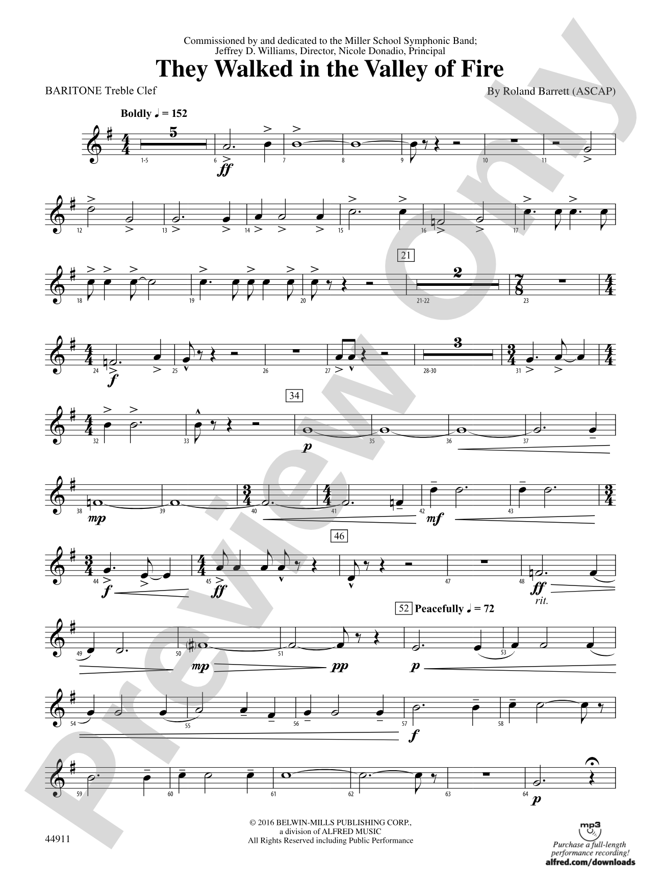 They Walked in the Valley of Fire: Baritone T.C.