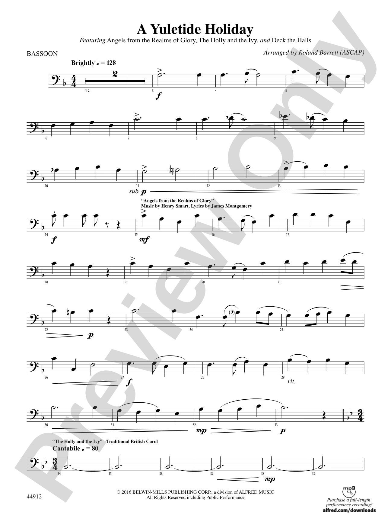 A Yuletide Holiday: Bassoon