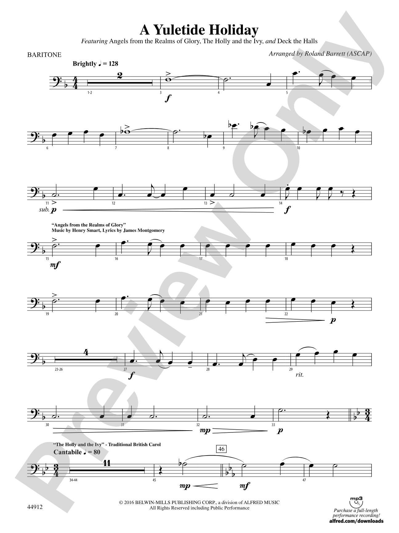 A Yuletide Holiday: Baritone B.C.