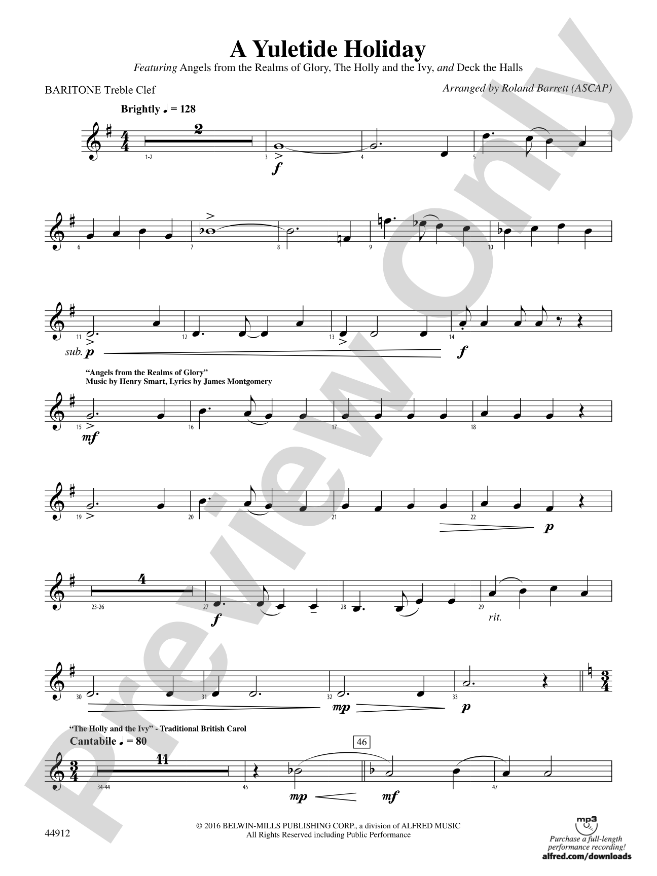 A Yuletide Holiday: Baritone T.C.