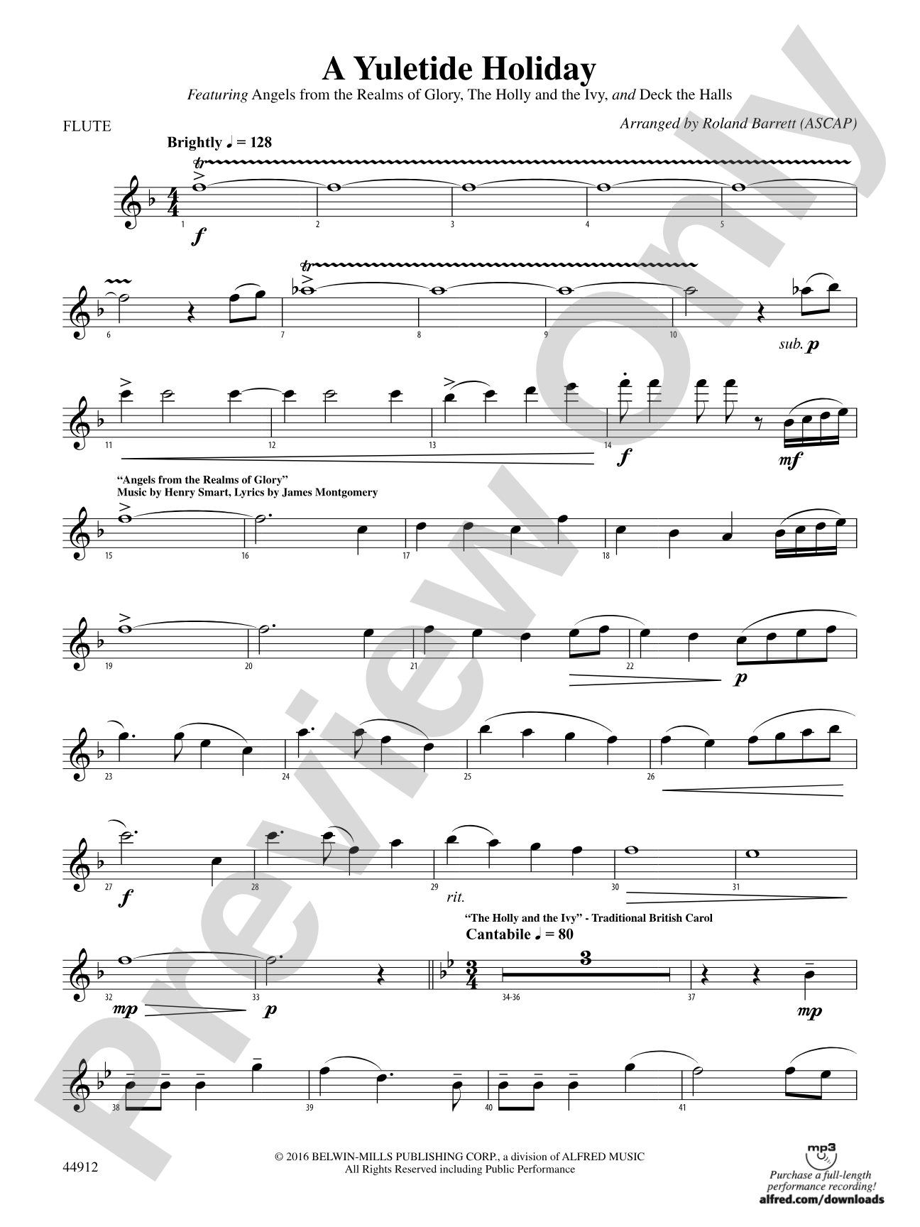 A Yuletide Holiday: Flute