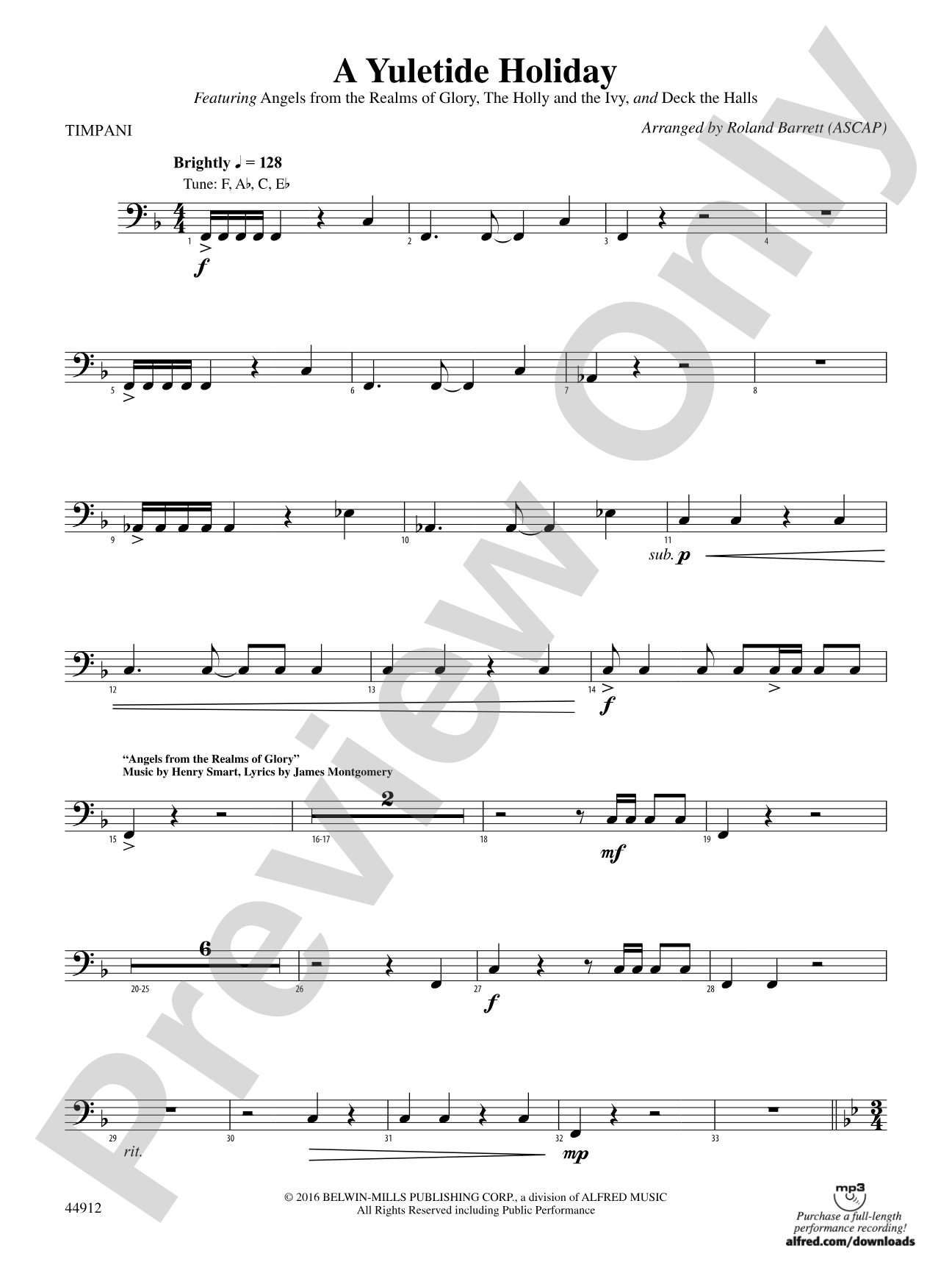 A Yuletide Holiday: Timpani