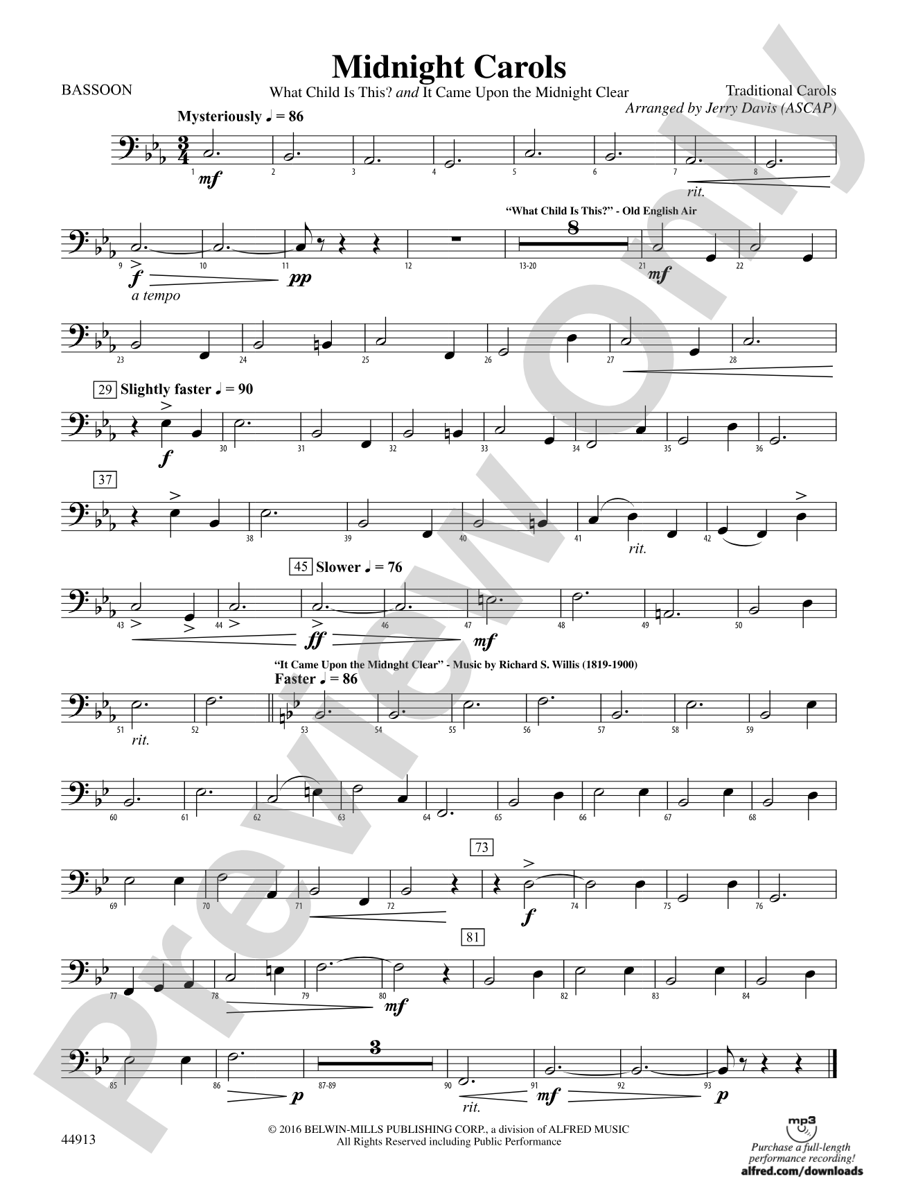 Midnight Carols: Bassoon
