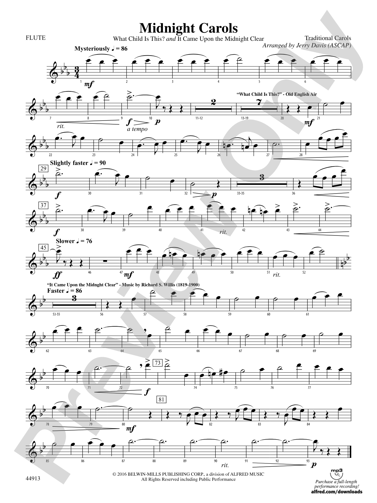 Midnight Carols: Flute