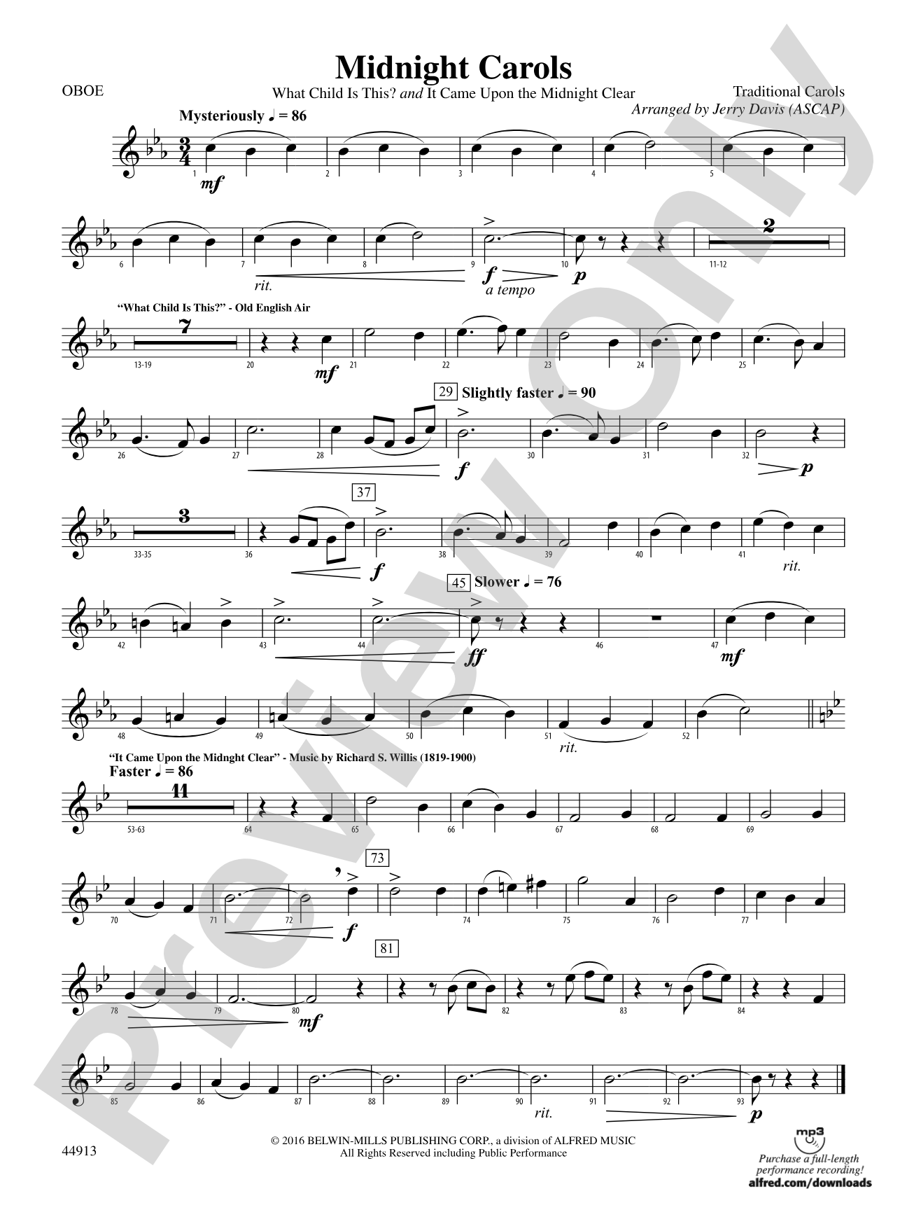Midnight Carols: Oboe