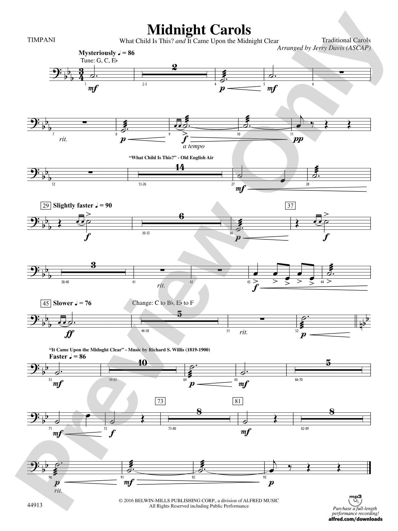 Midnight Carols: Timpani