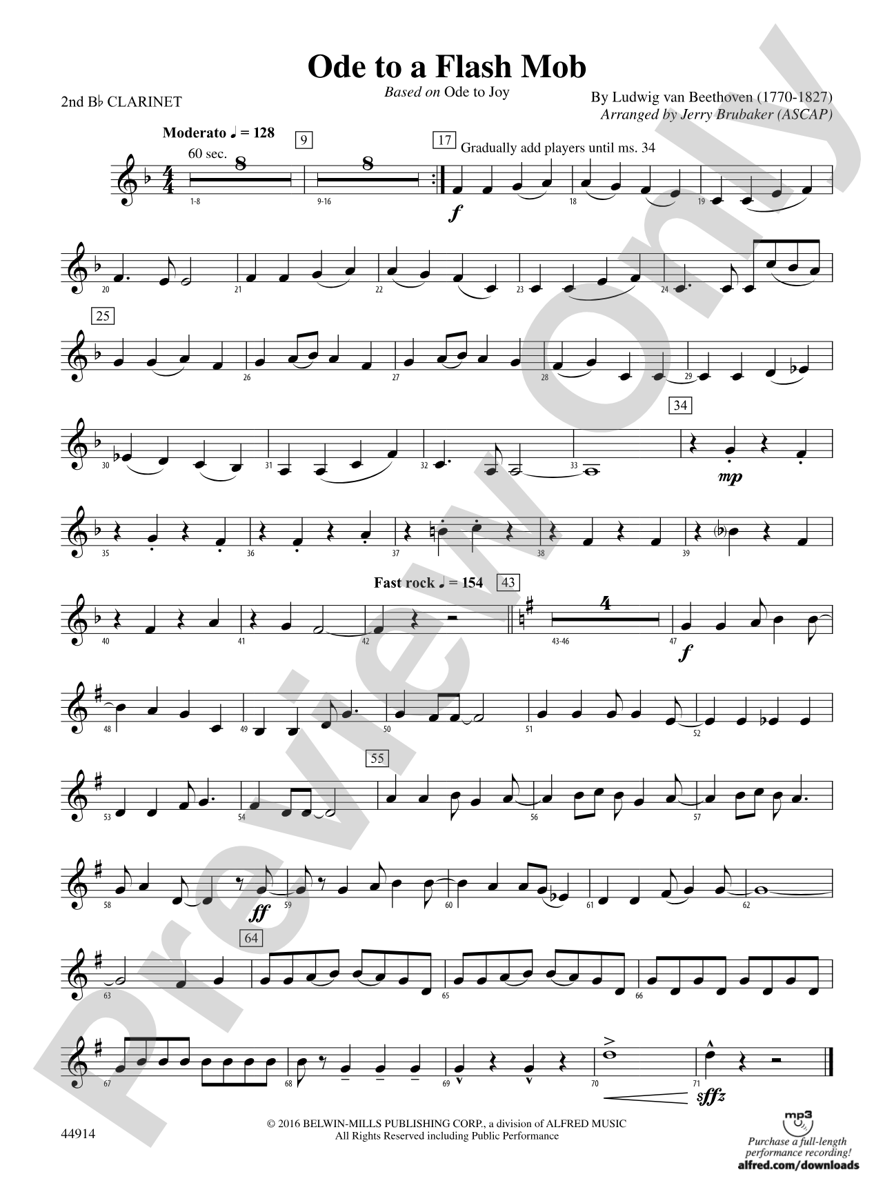 Ode to a Flash Mob: 2nd B-flat Clarinet