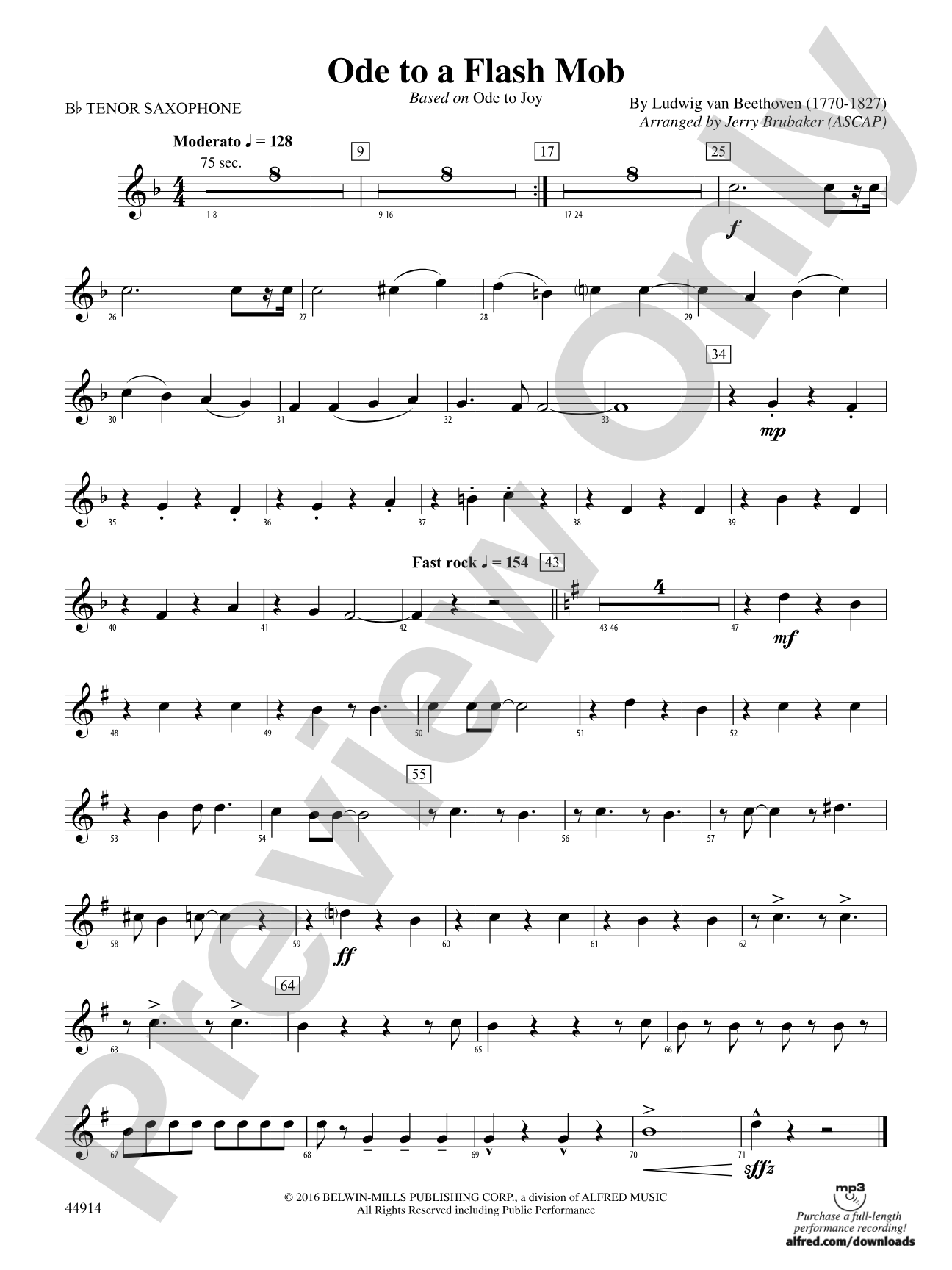 Ode to a Flash Mob: B-flat Tenor Saxophone