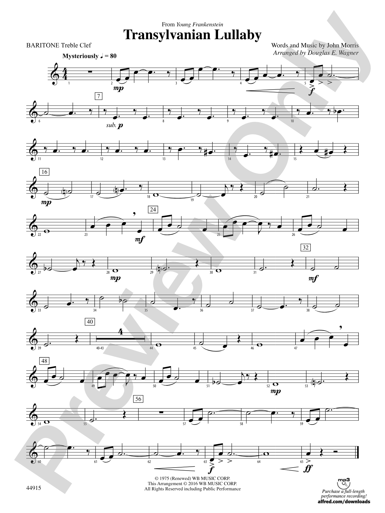 Transylvanian Lullaby: Baritone T.C.