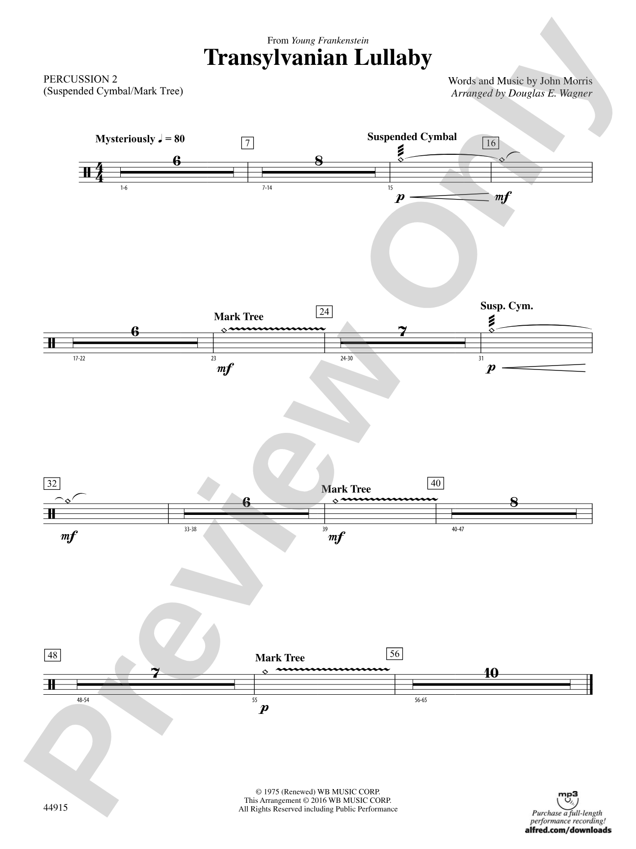 Transylvanian Lullaby: 2nd Percussion