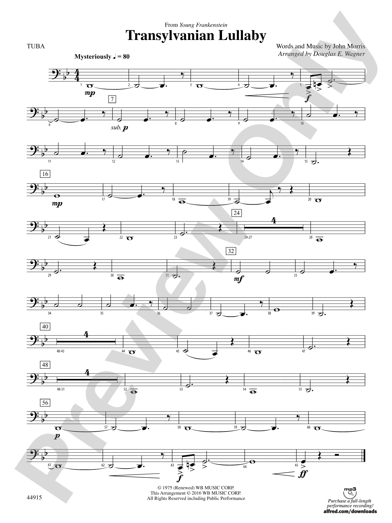 Transylvanian Lullaby: Tuba