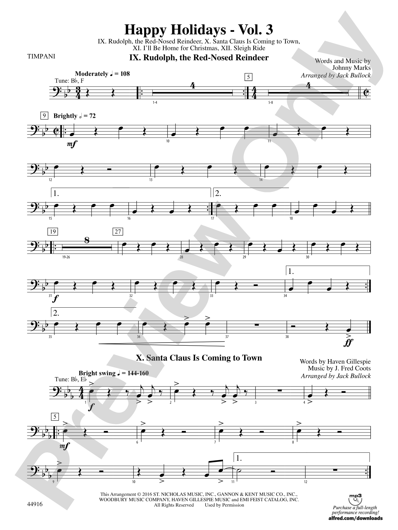 Happy Holidays---Vol. 3: Timpani