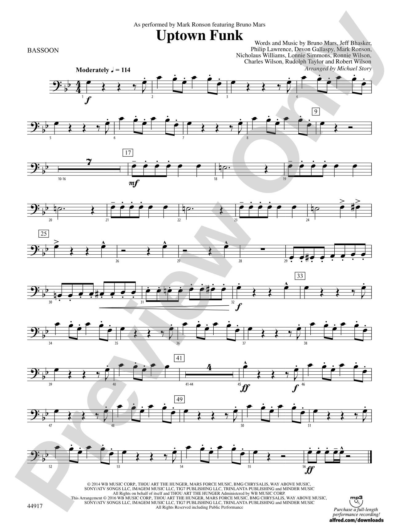 Uptown Funk: Bassoon