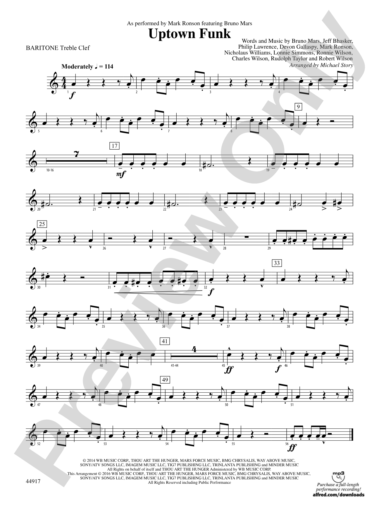 Uptown Funk: Baritone T.C.