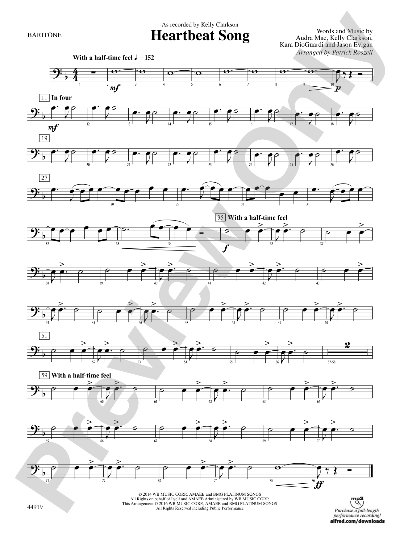 Heartbeat Song: Baritone B.C.