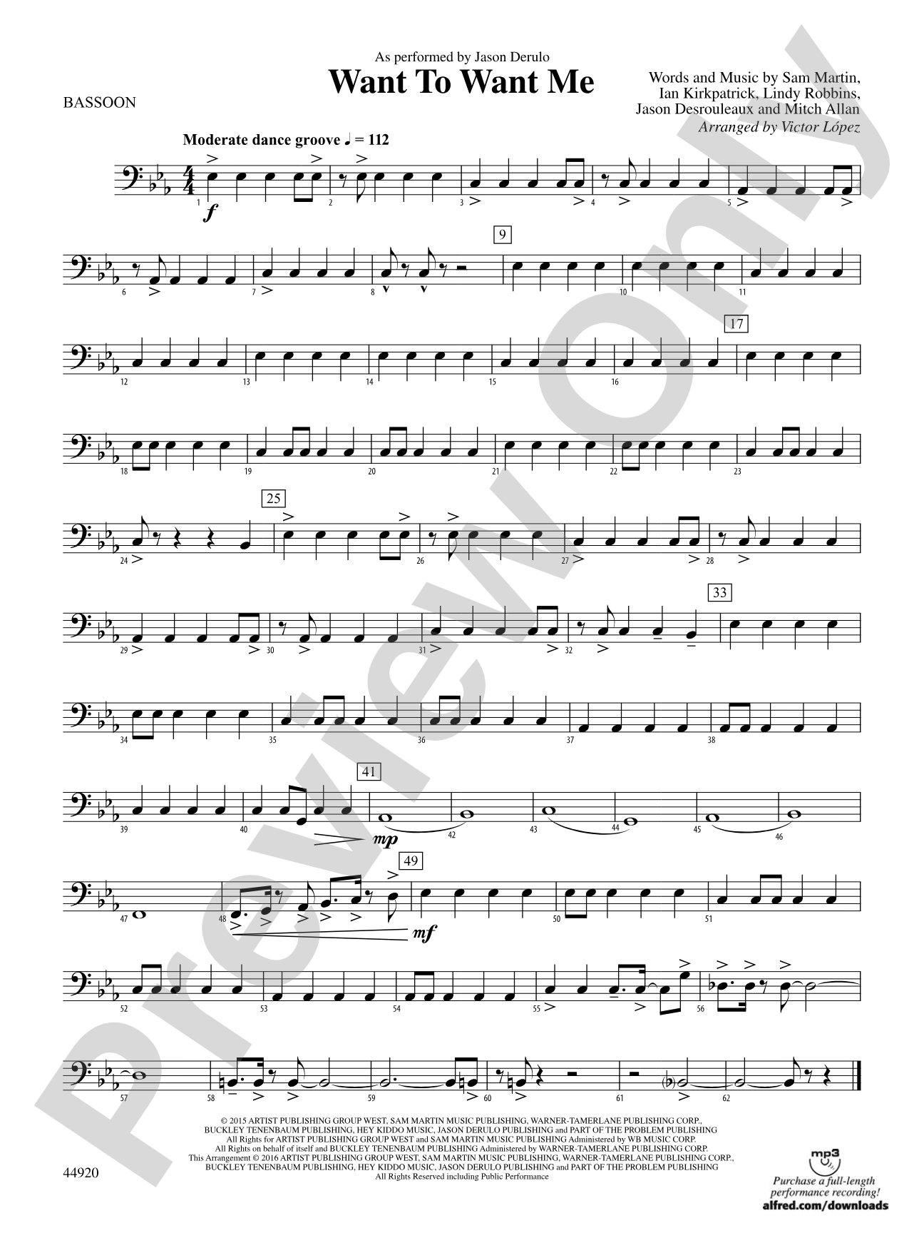 Want to Want Me: Bassoon