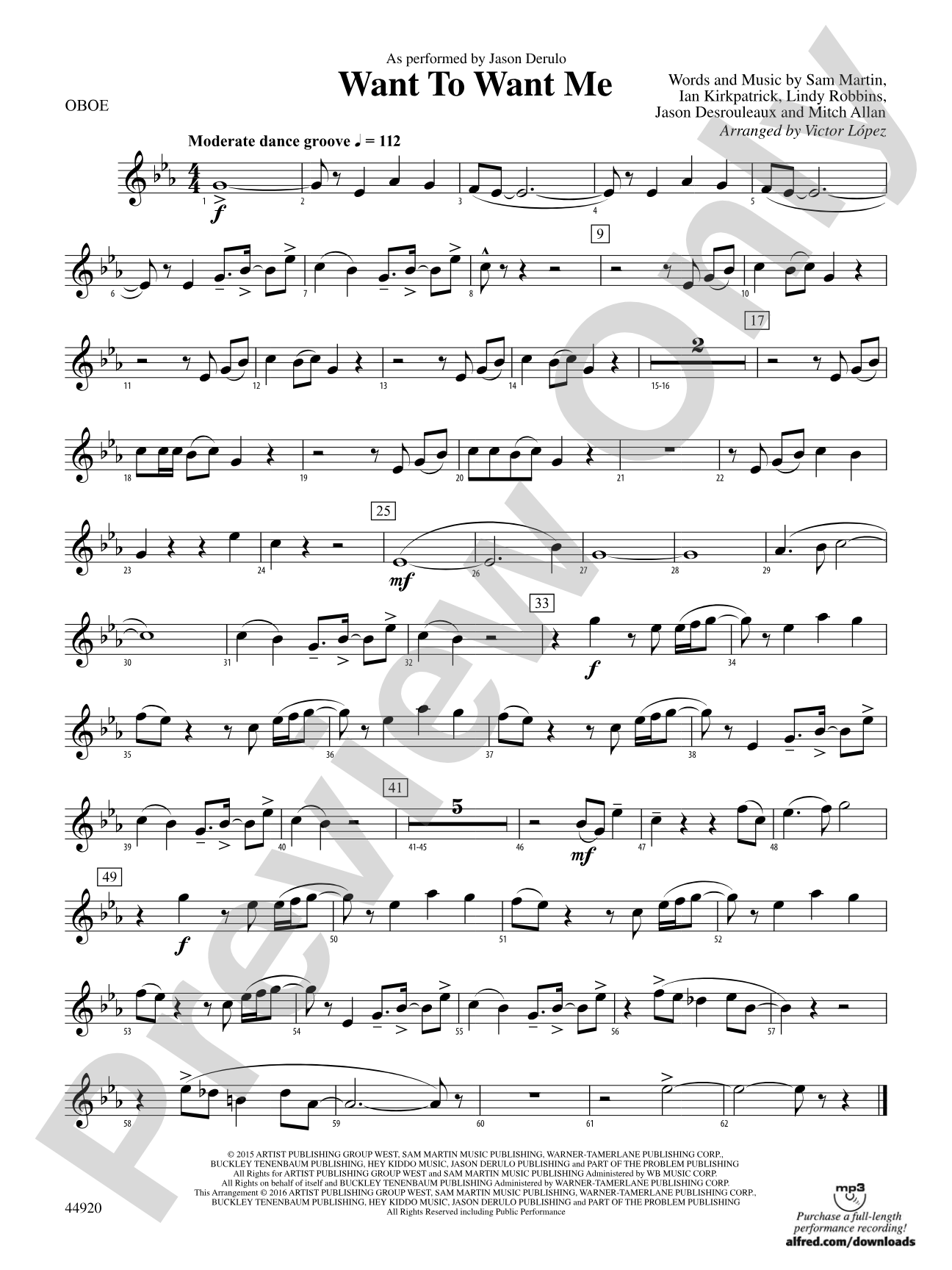 Want to Want Me: Oboe