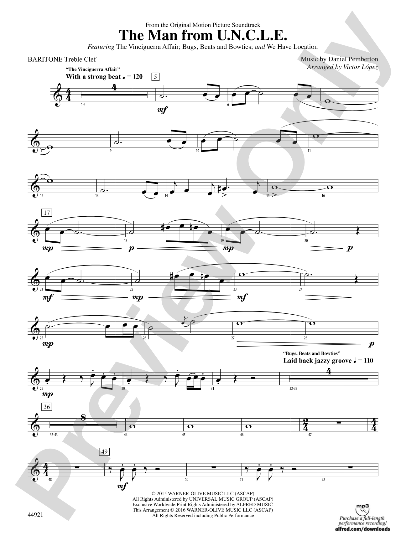 The Man from U.N.C.L.E. (from the Original Motion Picture Soundtrack): Baritone T.C.