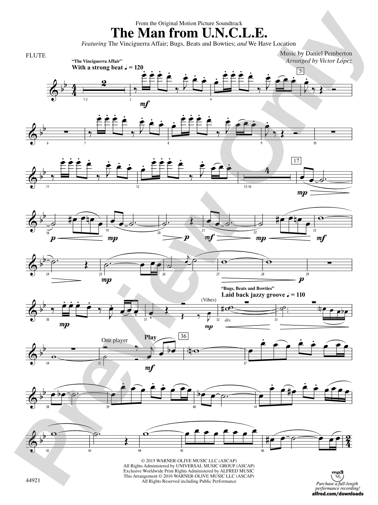 The Man from U.N.C.L.E. (from the Original Motion Picture Soundtrack): Flute