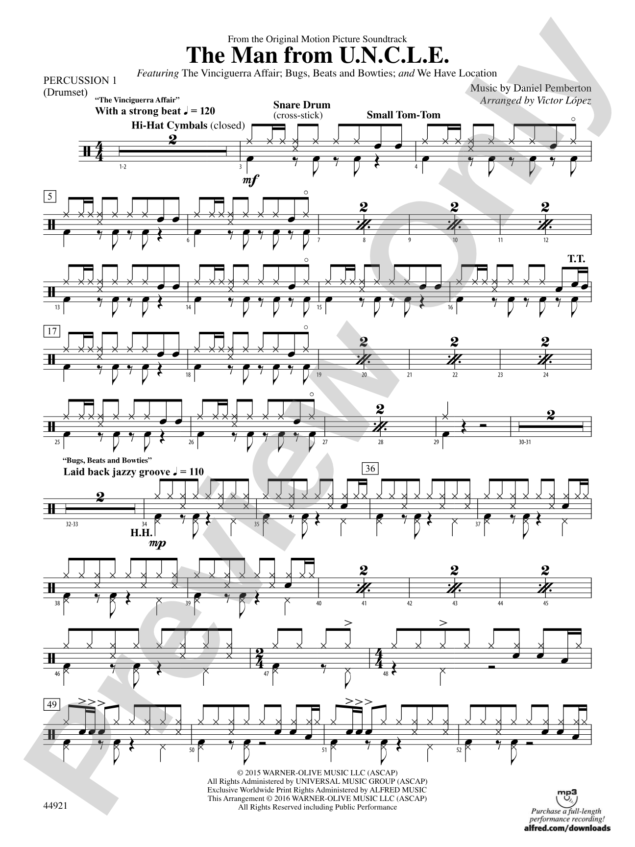The Man from U.N.C.L.E. (from the Original Motion Picture Soundtrack): 1st Percussion