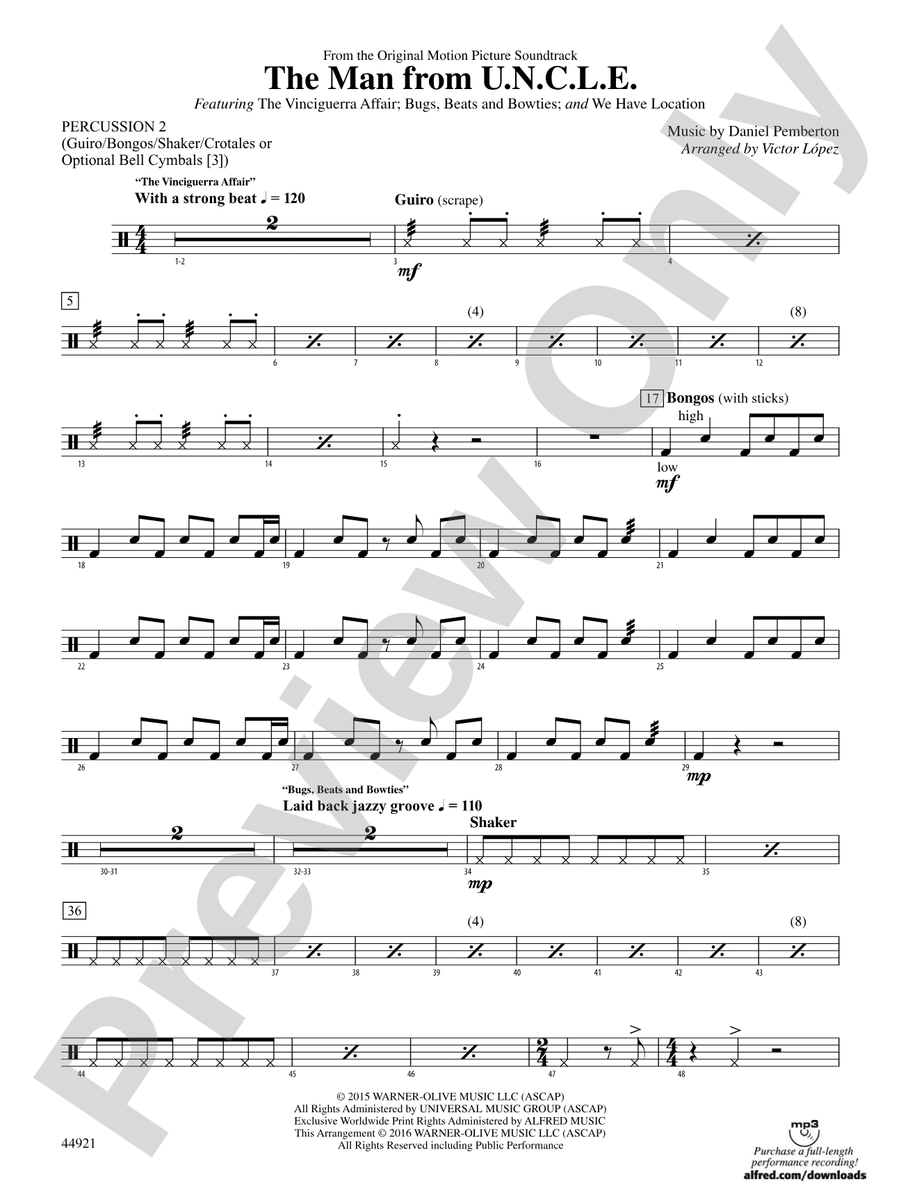 The Man from U.N.C.L.E. (from the Original Motion Picture Soundtrack): 2nd Percussion