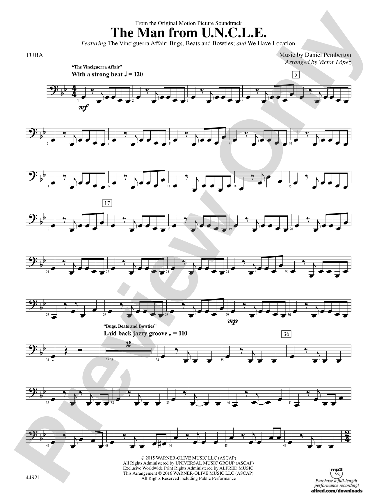 The Man from U.N.C.L.E. (from the Original Motion Picture Soundtrack): Tuba