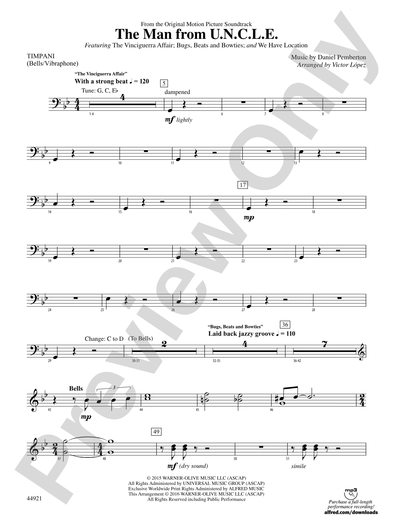 The Man from U.N.C.L.E. (from the Original Motion Picture Soundtrack): Timpani