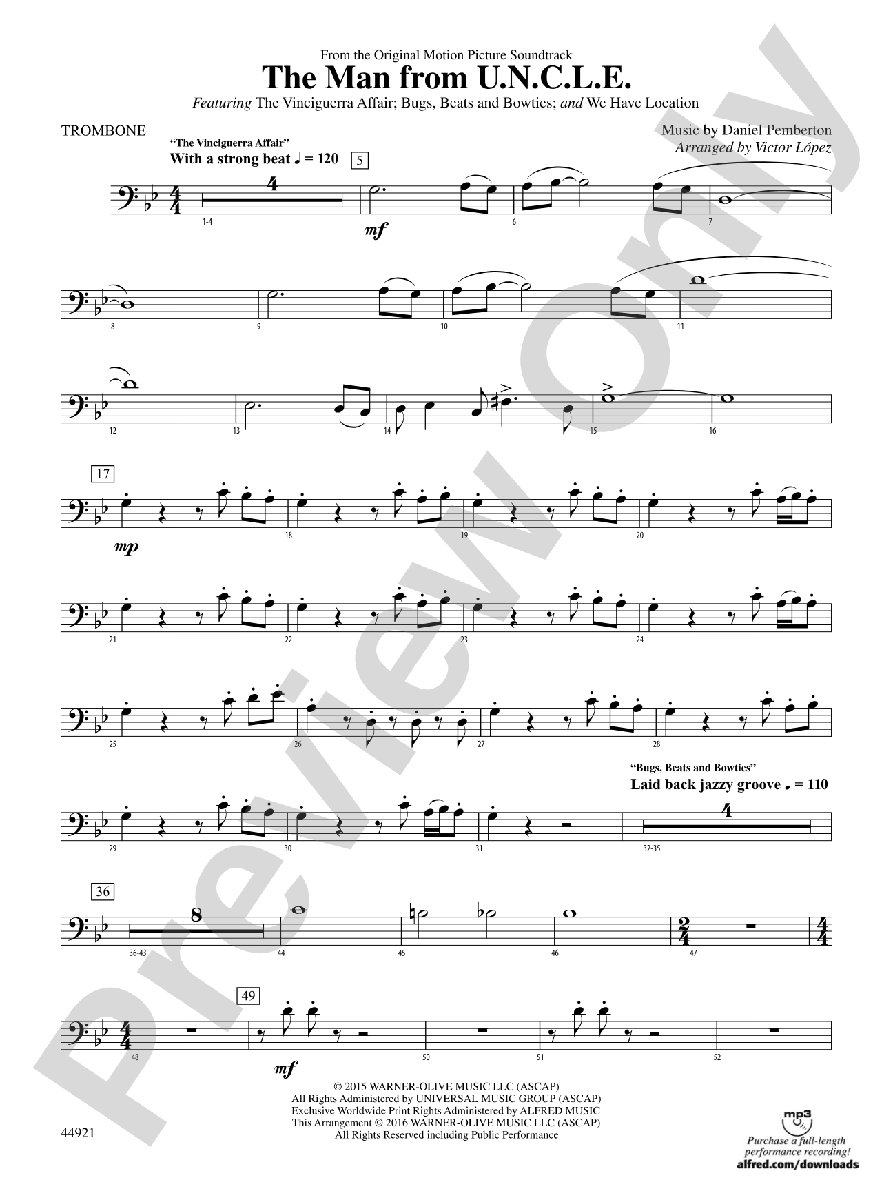 The Man from U.N.C.L.E. (from the Original Motion Picture Soundtrack): 1st Trombone