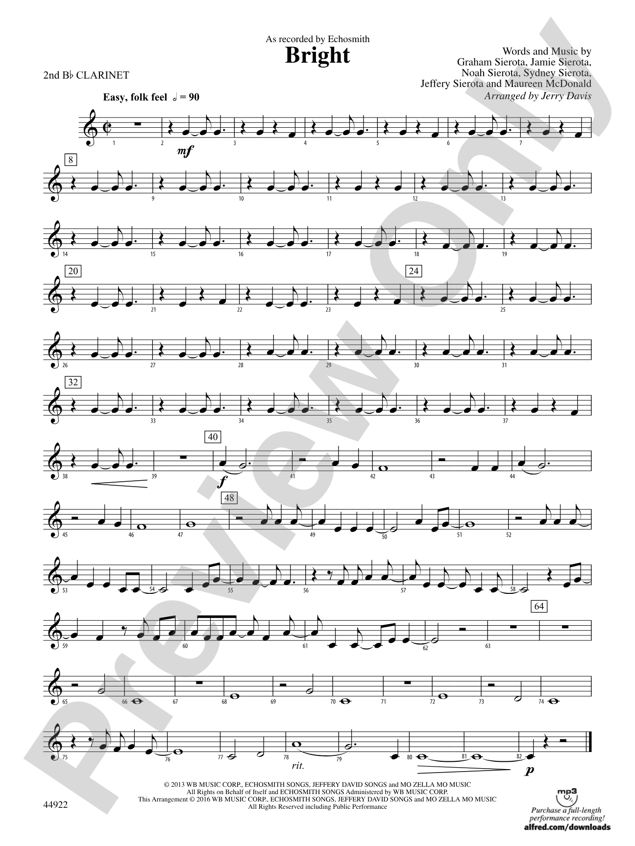 Bright: 2nd B-flat Clarinet