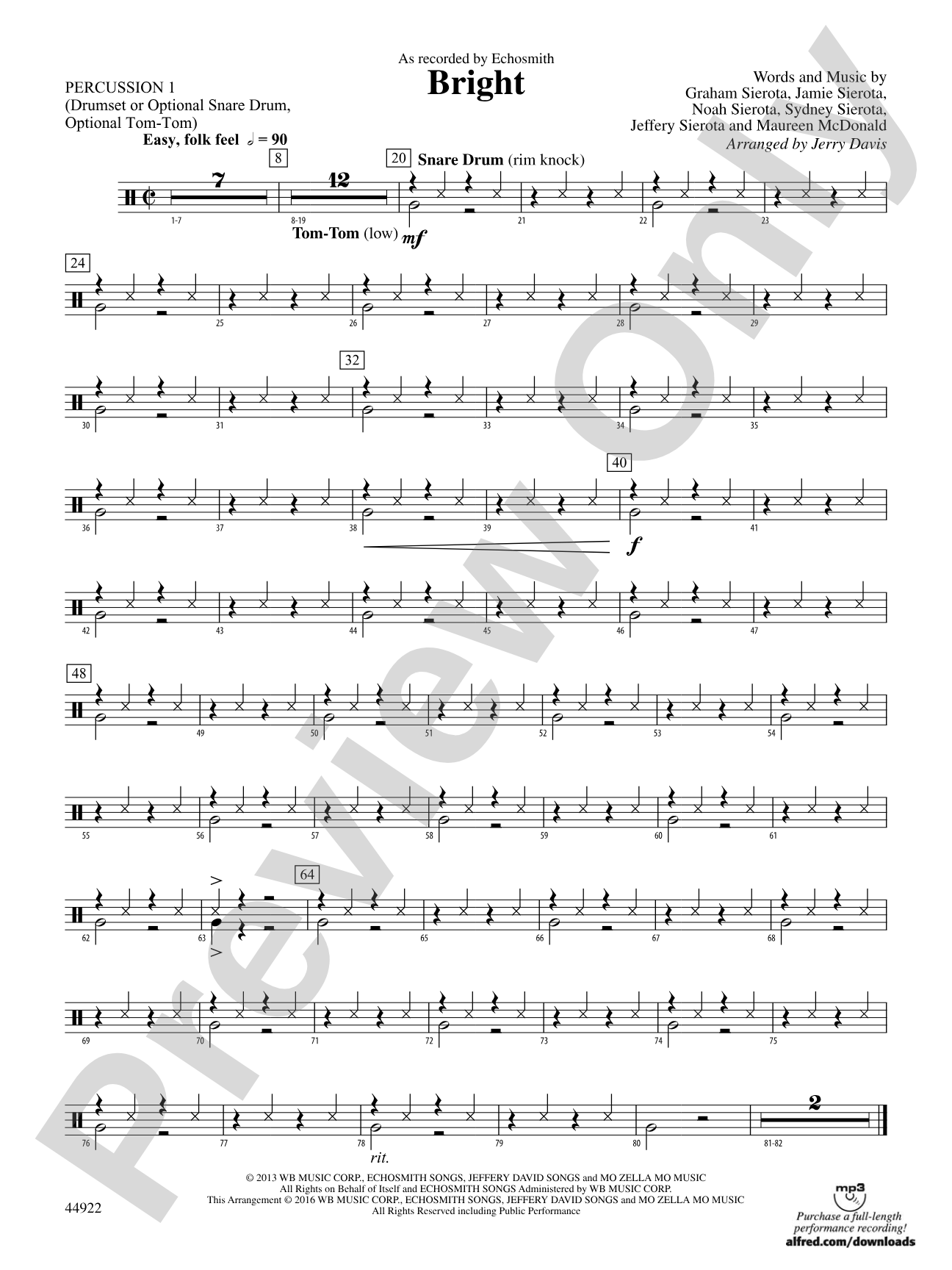 Bright: 1st Percussion