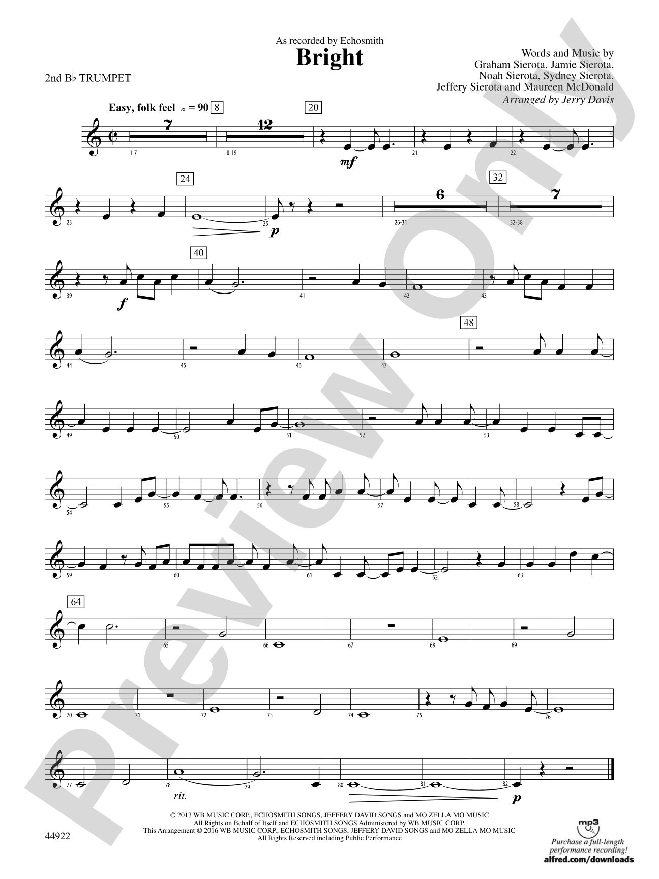 Bright: 2nd B-flat Trumpet