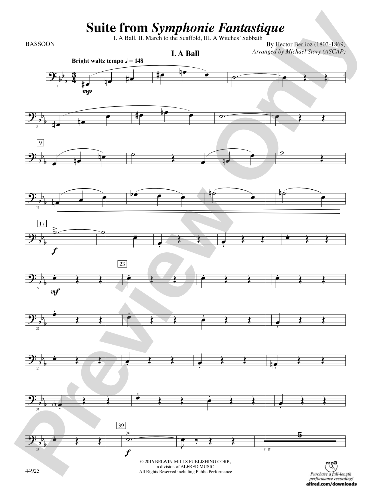 Suite from Symphonie Fantastique: Bassoon