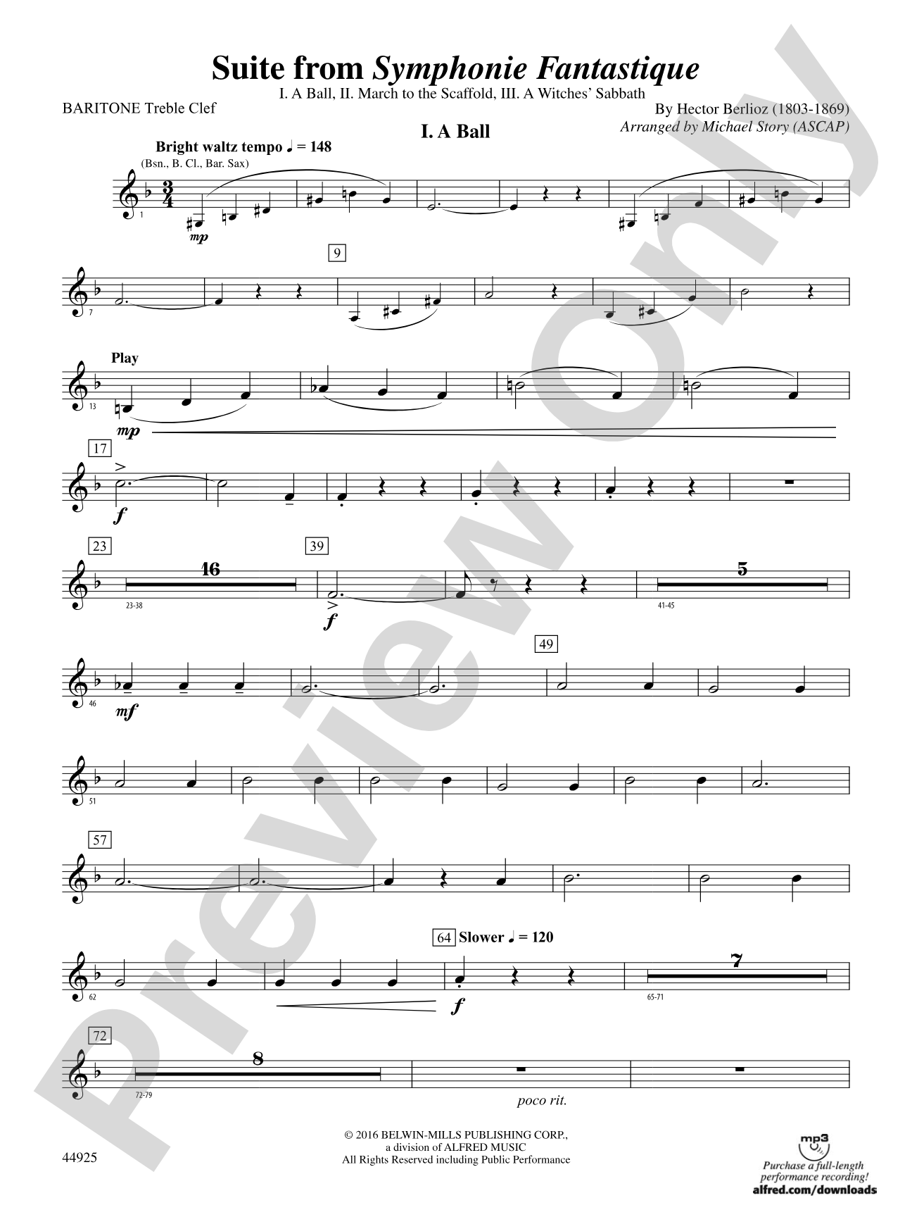Suite from Symphonie Fantastique: Baritone T.C.