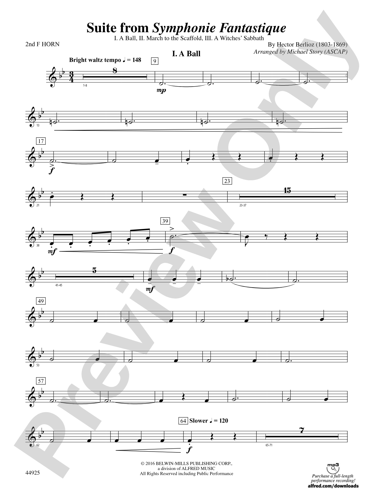 Suite from Symphonie Fantastique: 2nd F Horn
