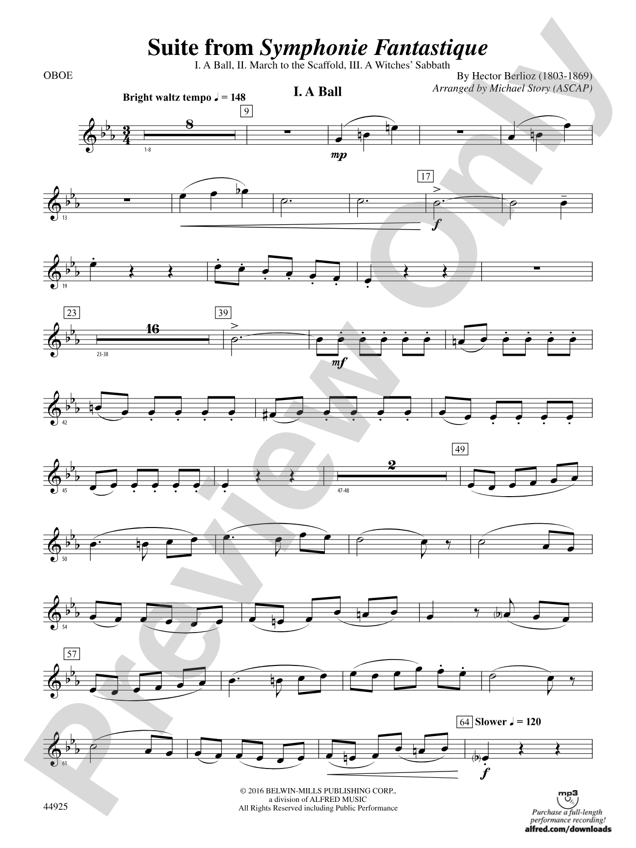 Suite from Symphonie Fantastique: Oboe