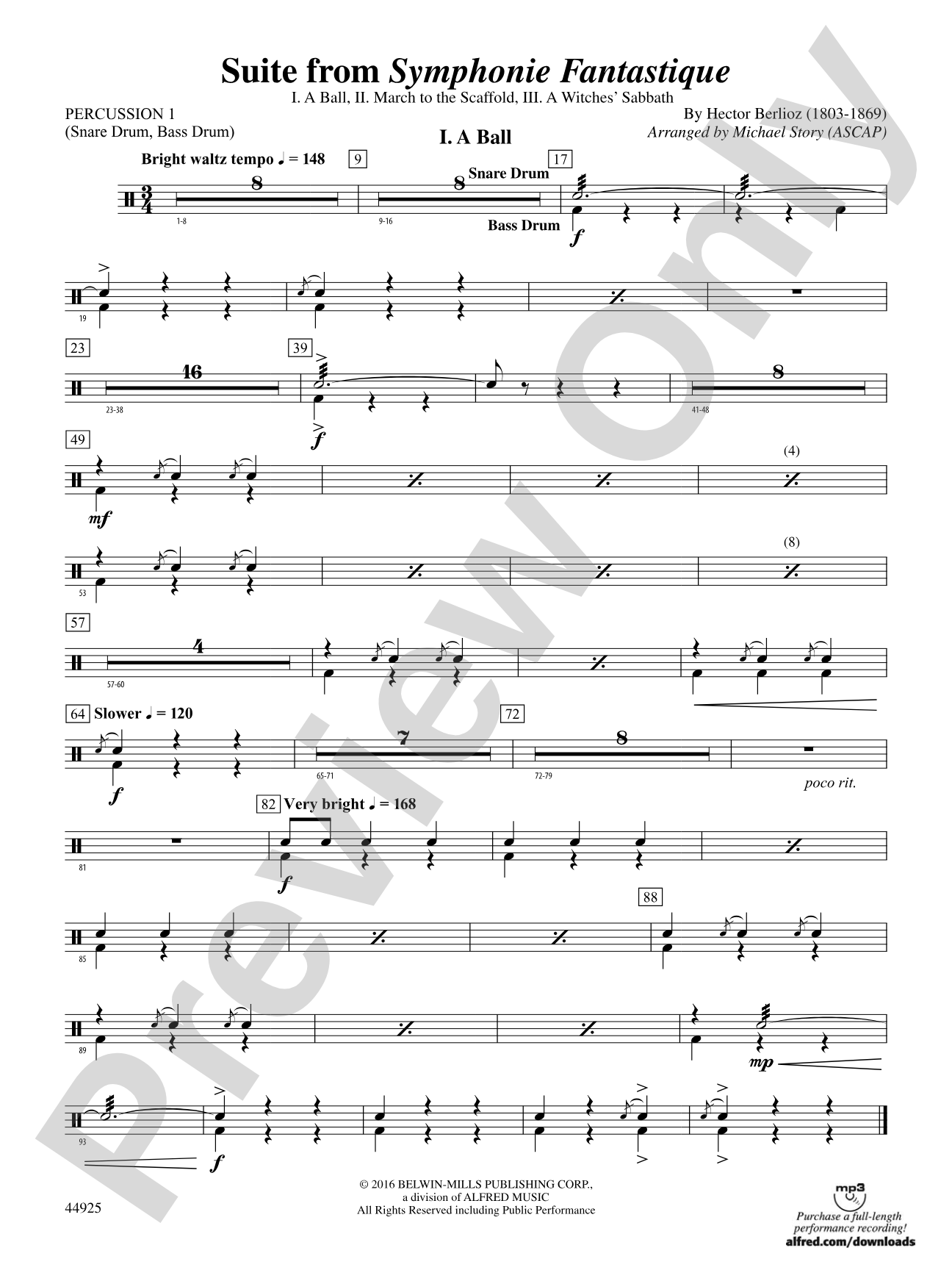 Suite from Symphonie Fantastique: 1st Percussion