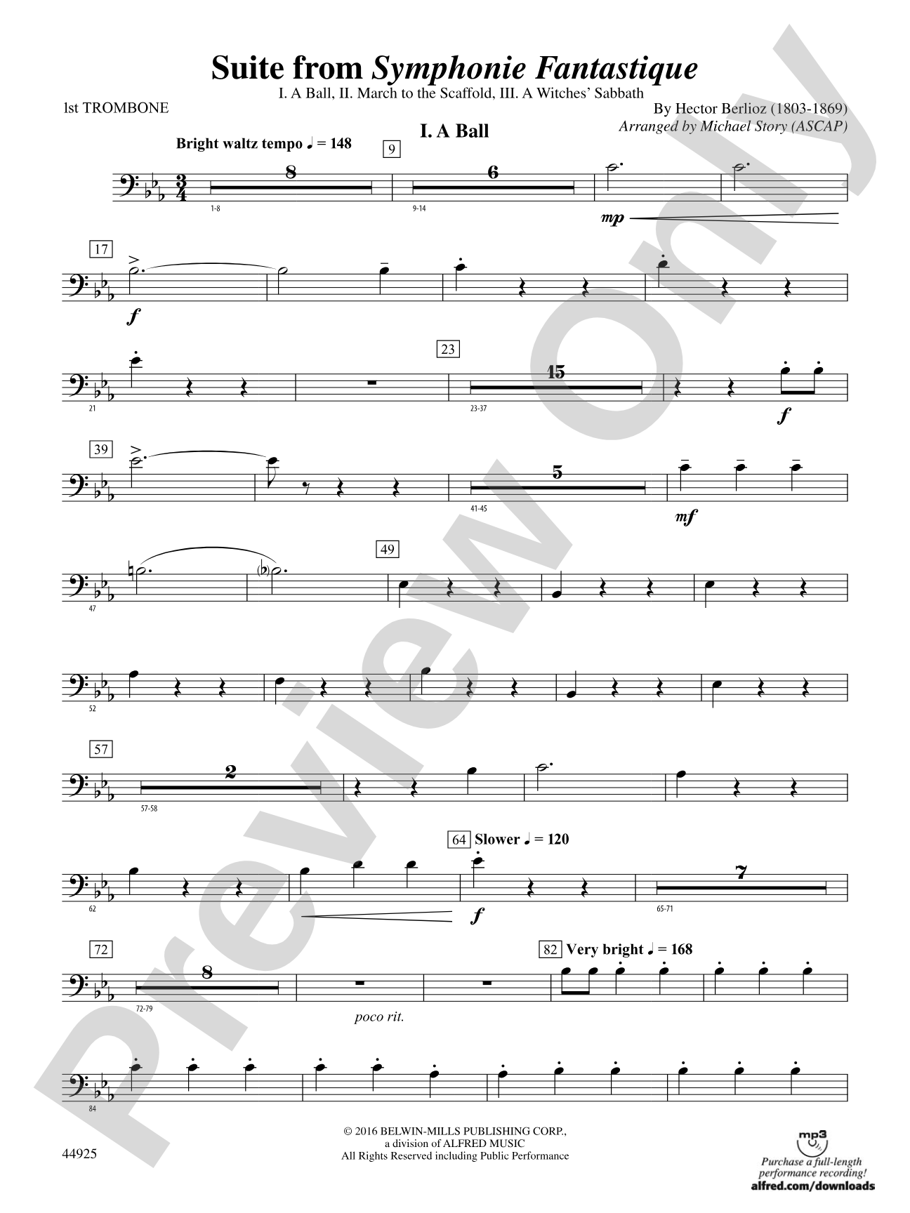 Suite from Symphonie Fantastique: 1st Trombone