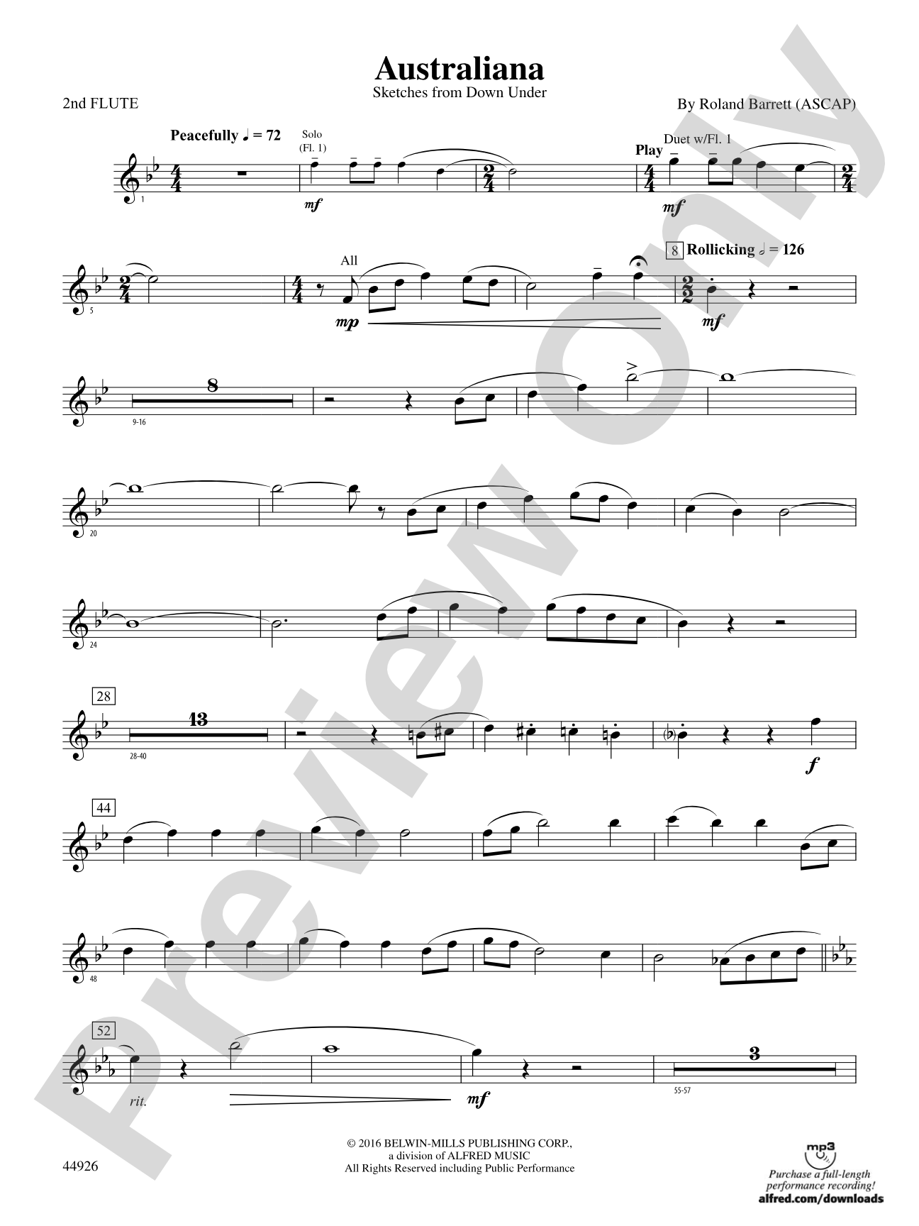 Australiana: 2nd Flute